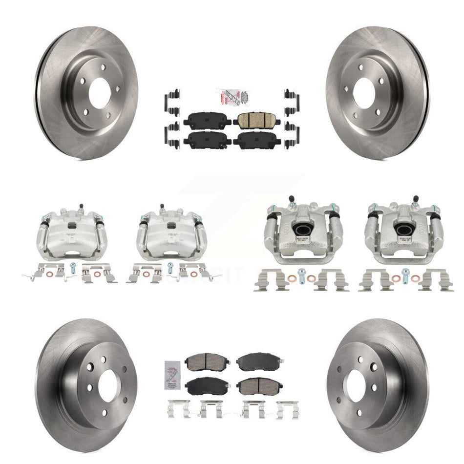 Front Rear Brake Caliper Rotor And Ceramic Pad Kit (10Pc) For Nissan Sentra Turbocharged KC8-102648N