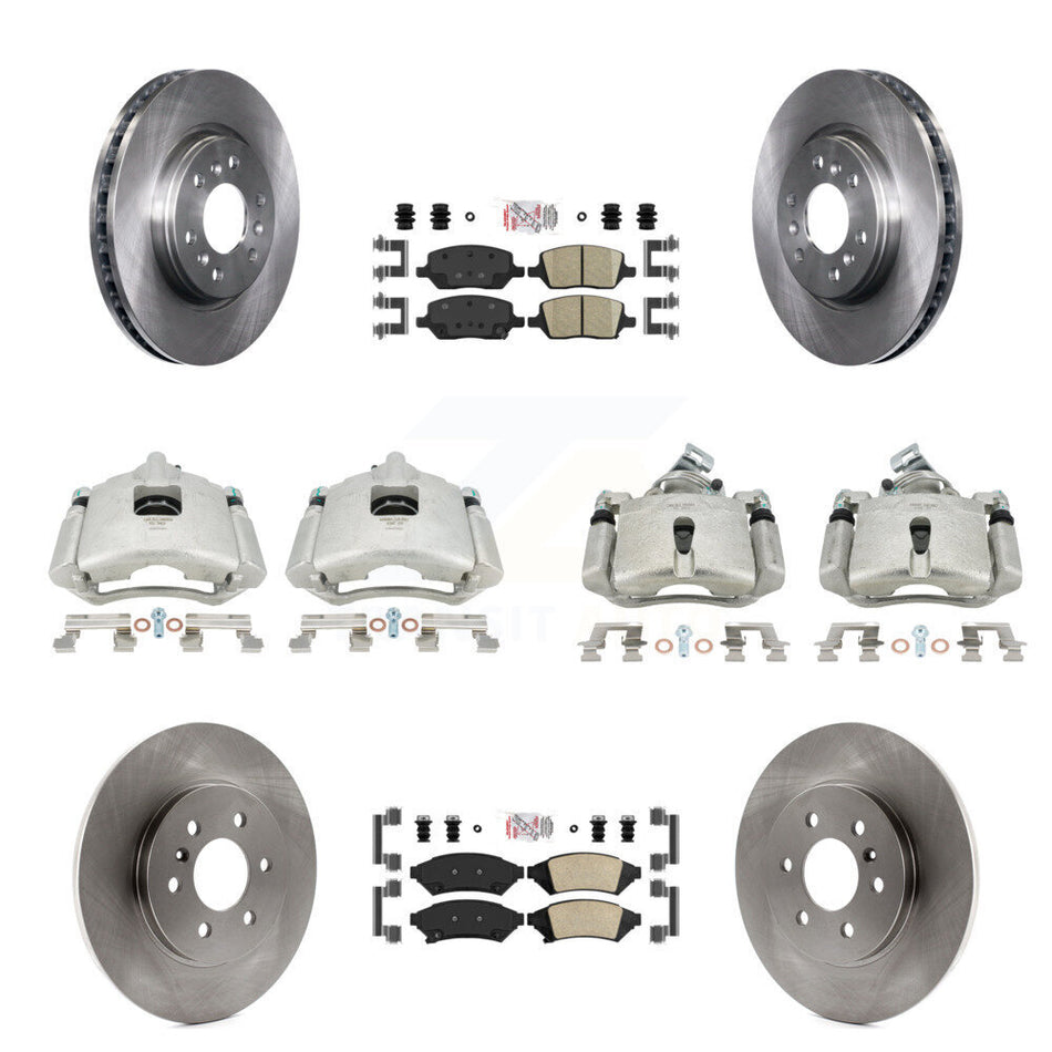 Front Rear Disc Brake Caliper Rotors And Ceramic Pads Kit (10Pc) For Chevrolet Uplander Pontiac Montana Buick Terraza Saturn Relay KC8-102719N