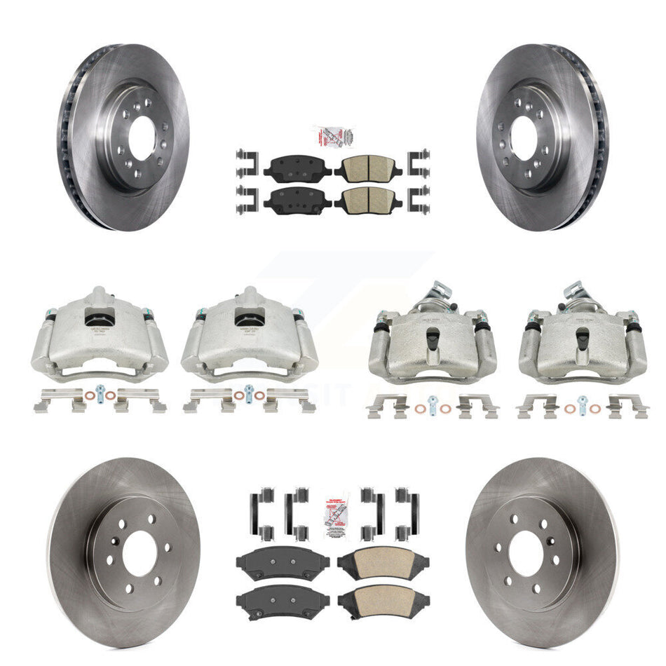 Front Rear Disc Brake Caliper Rotors And Ceramic Pads Kit (10Pc) For Chevrolet Uplander Pontiac Montana Buick Terraza Saturn Relay KC8-102722N