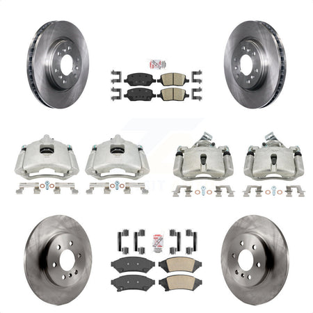 Front Rear Disc Brake Caliper Rotors And Ceramic Pads Kit (10Pc) For Chevrolet Uplander Buick Terraza Pontiac Montana Saturn Relay KC8-102726N by Transit Auto