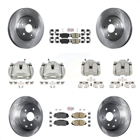 Front Rear Disc Brake Caliper Rotors And Ceramic Pads Kit (10Pc) For Toyota RAV4 KC8-102734N by Transit Auto