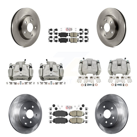 Front Rear Disc Brake Caliper Rotors Ceramic Pad Kit (10Pc) For 2013-2018 Toyota RAV4 LE KC8-102745N