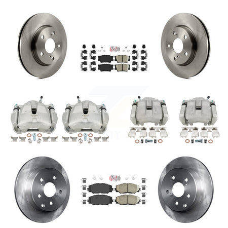 Front Rear Disc Brake Caliper Rotors Ceramic Pad Kit (10Pc) For 2014-2015 Toyota RAV4 LE KC8-102752N