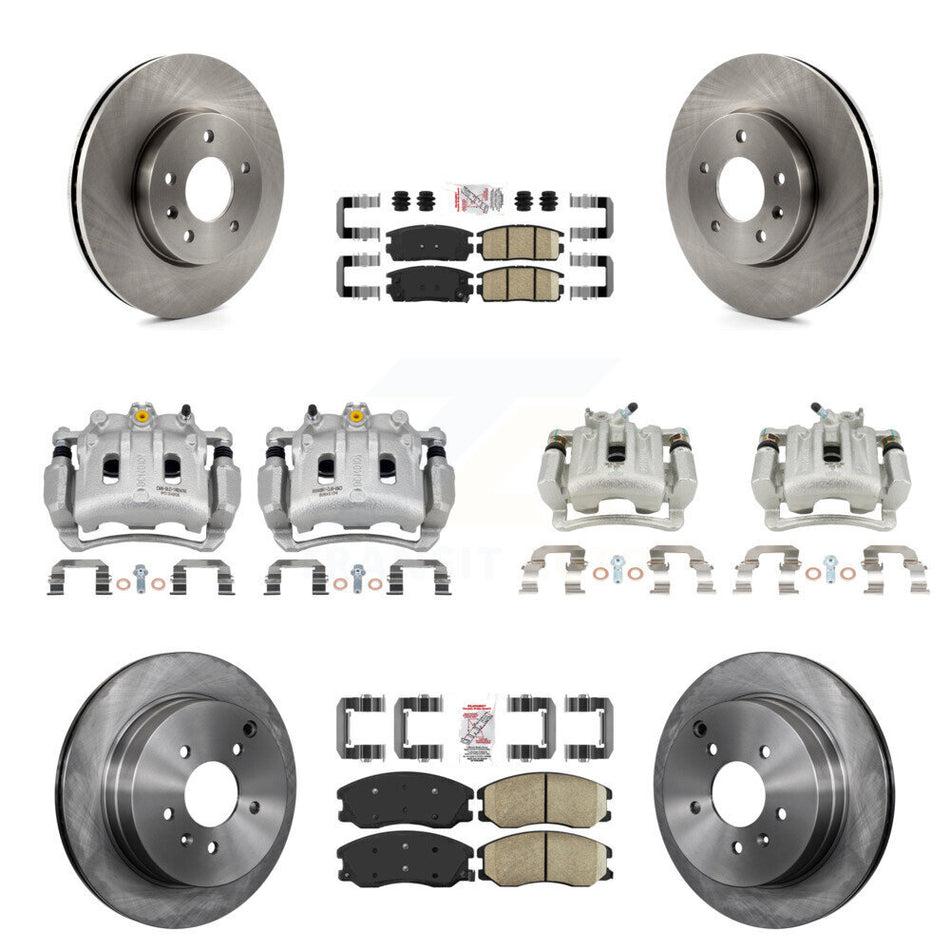 Front Rear Brake Caliper Rotors Ceramic Pad Kit (10Pc) For Chevrolet Equinox Pontiac Vue KC8-102759N