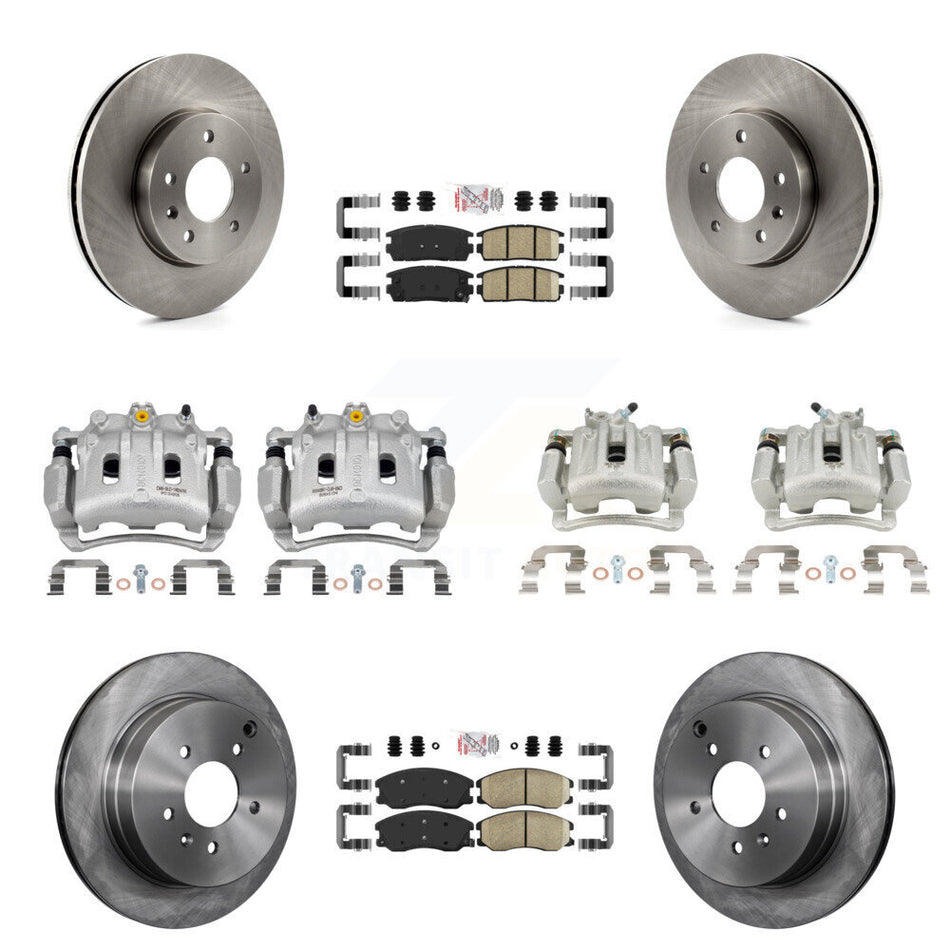 Front Rear Brake Caliper Rotors Ceramic Pad Kit (10Pc) For Chevrolet Equinox Pontiac Vue KC8-102760N