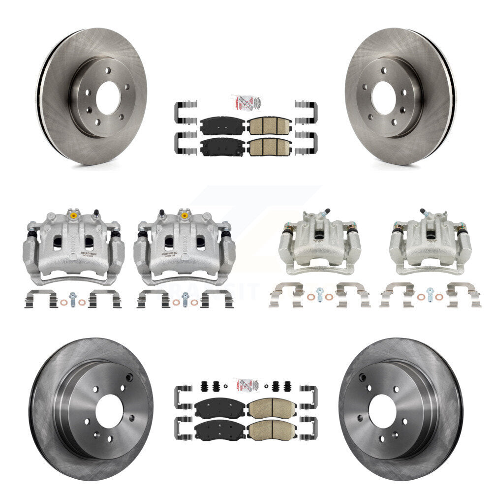 Front Rear Brake Caliper Rotors Ceramic Pad Kit (10Pc) For Chevrolet Equinox Pontiac Vue KC8-102762N
