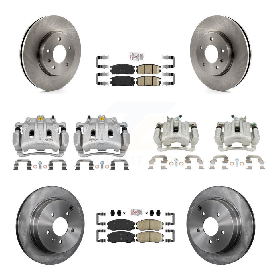 Front Rear Brake Caliper Rotors Ceramic Pad Kit (10Pc) For Chevrolet Equinox Pontiac Vue KC8-102762N