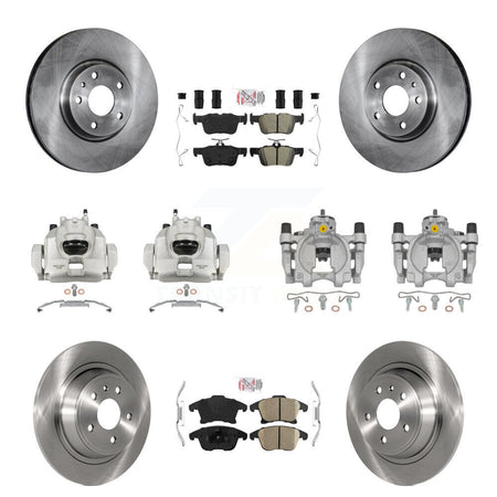 Front Rear Brake Caliper Rotors & Ameribrakes Pad Kit (10Pc) For Ford Fusion Lincoln MKZ KC8-102773N