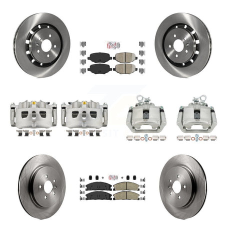 Front Rear Brake Caliper Rotor & Ceramic Pad Kit (10Pc) For Ford Explorer Police Utility KC8-102796N