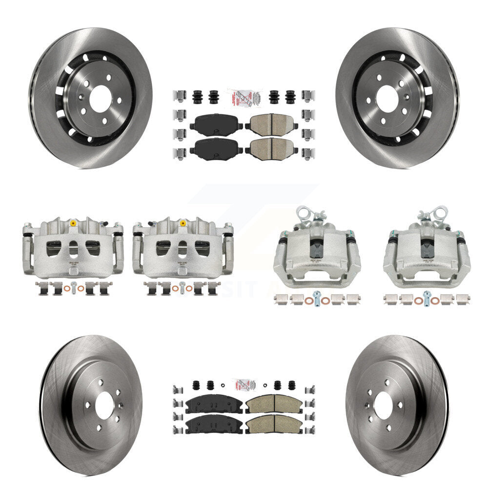 Front Rear Brake Caliper Rotor & Ceramic Pad Kit (10Pc) For Ford Explorer Police Utility KC8-102799N