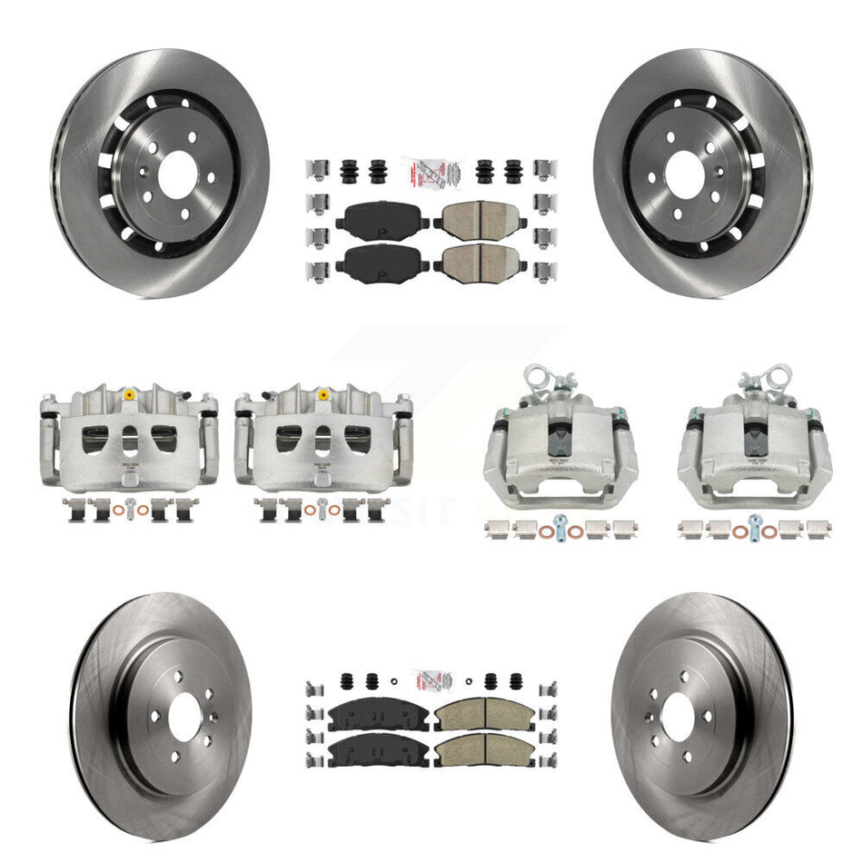 Front Rear Brake Caliper Rotor & Ceramic Pad Kit (10Pc) For Ford Explorer Police Utility KC8-102799N