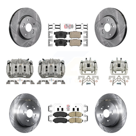 Front Rear Disc Brake Caliper Rotors And Ceramic Pads Kit (10Pc) For Acura RDX KC8-102821N