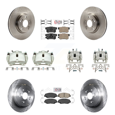 Front Rear Disc Brake Caliper Rotors And Ceramic Pad Kit (10Pc) For 2005-2006 Honda CR-V KC8-102835N