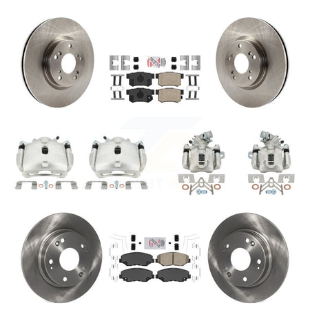 Front Rear Disc Brake Caliper Rotor And Ceramic Pad Kit (10Pc) For Honda Civic Acura ILX KC8-102840N