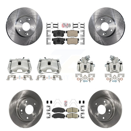 Front Rear Disc Brake Caliper Rotors And Ceramic Pads Kit (10Pc) For Acura CSX KC8-102846N