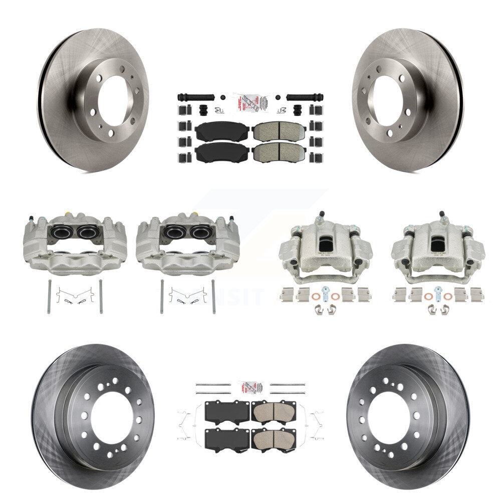 Front Rear Disc Brake Caliper Rotor And Ameribrakes Pad Kit (10Pc) For Toyota FJ Cruiser KC8-102877N