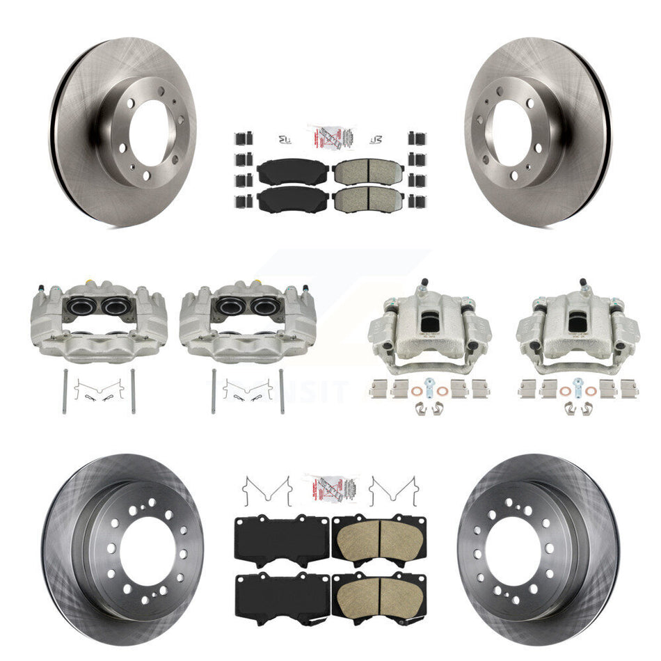 Front Rear Disc Brake Caliper Rotor And Ameribrakes Pad Kit (10Pc) For Toyota FJ Cruiser KC8-102878N