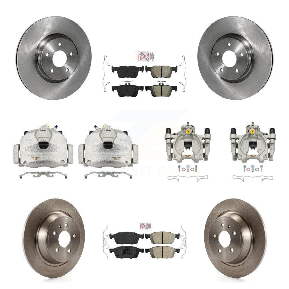 Front Rear Brake Caliper Rotors & Ameribrakes Pad Kit (10Pc) For Ford Escape Lincoln MKC KC8-102884N