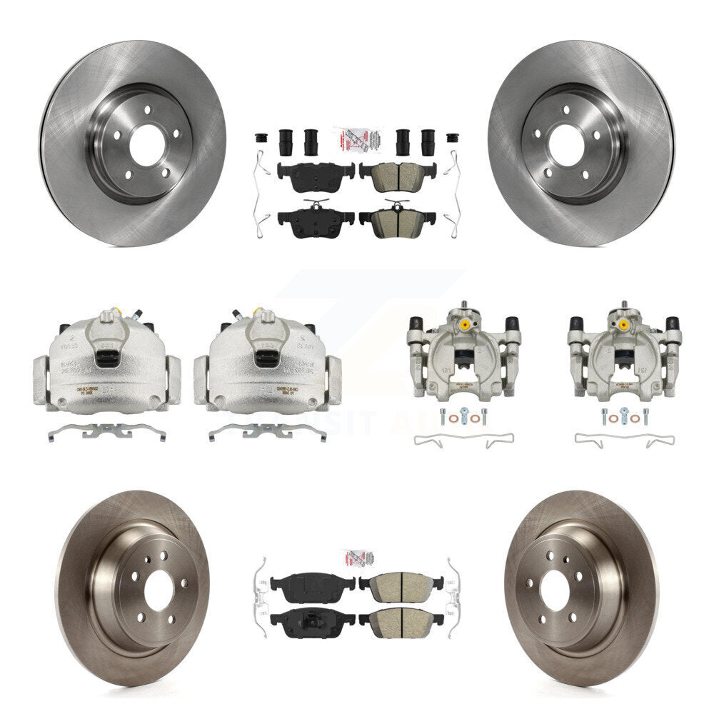 Front Rear Brake Caliper Rotors & Ameribrakes Pad Kit (10Pc) For Ford Escape Lincoln MKC KC8-102886N
