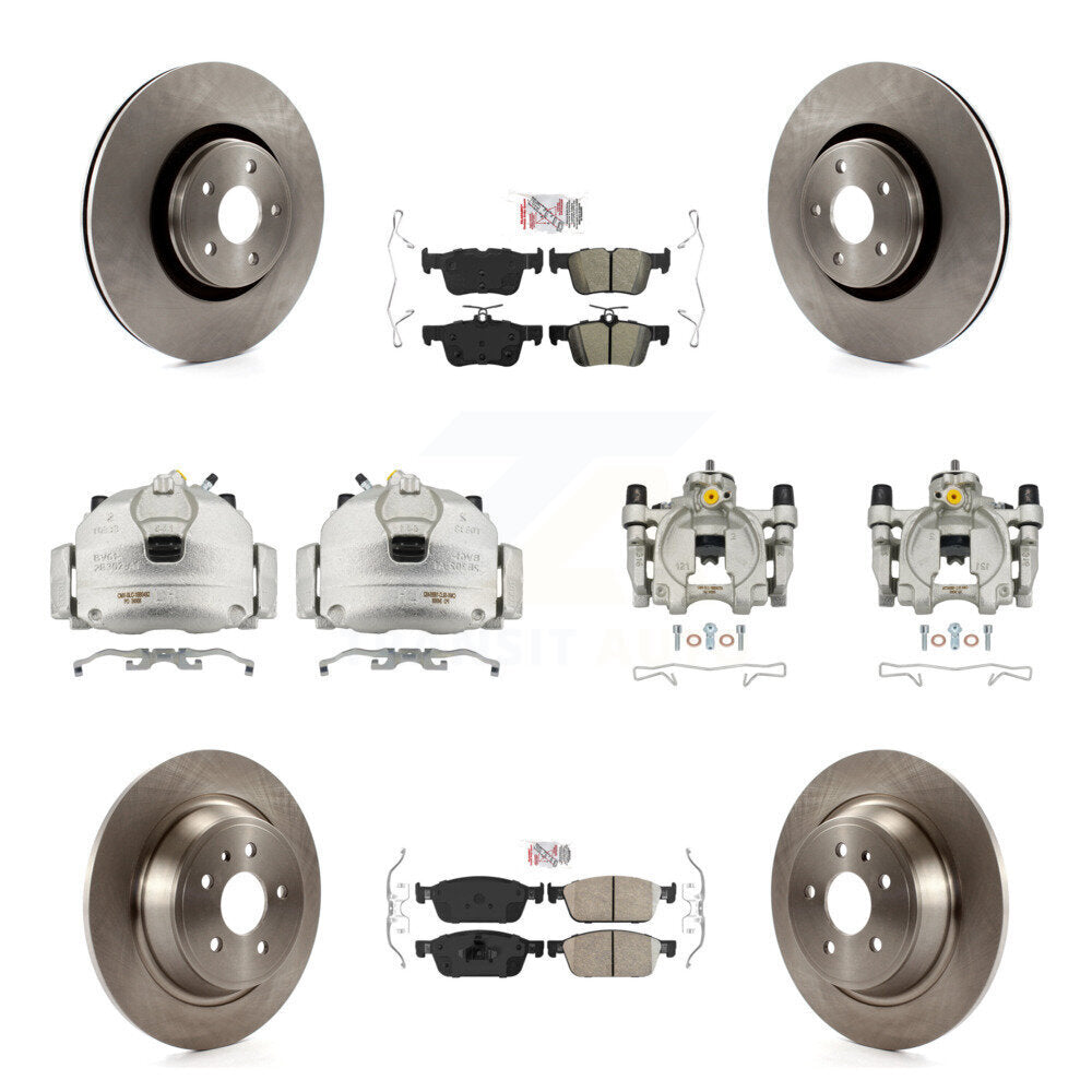 Front Rear Disc Brake Caliper Rotors And Ameribrakes Pads Kit (10Pc) For Lincoln MKC KC8-102890N