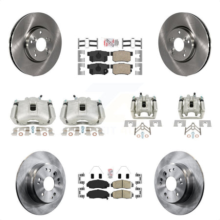 Front Rear Disc Brake Caliper Rotors And Ceramic Pads Kit (10Pc) For 2004-2005 Acura TL Automatic transmission KC8-102902N by Transit Auto