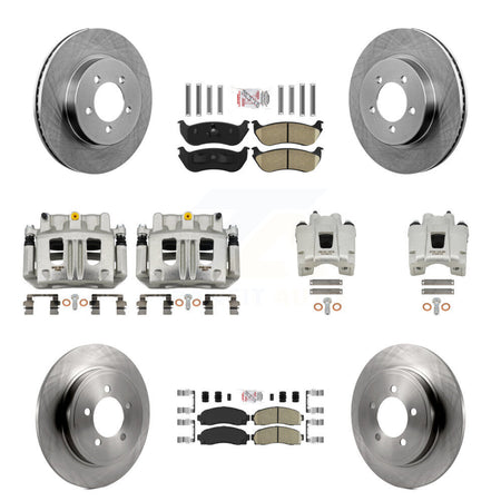 Front Rear Disc Brake Caliper Rotor And Ceramic Pad Kit (10Pc) For Ford Explorer Mercury KC8-102917N