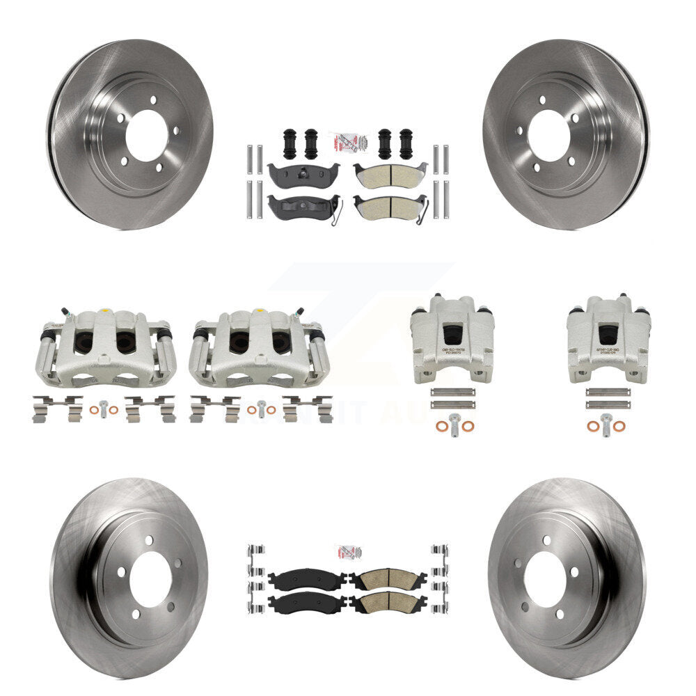 Front Rear Brake Caliper Rotor & Ameribrakes Pad Kit (10Pc) For Ford Explorer Sport Trac KC8-102918N