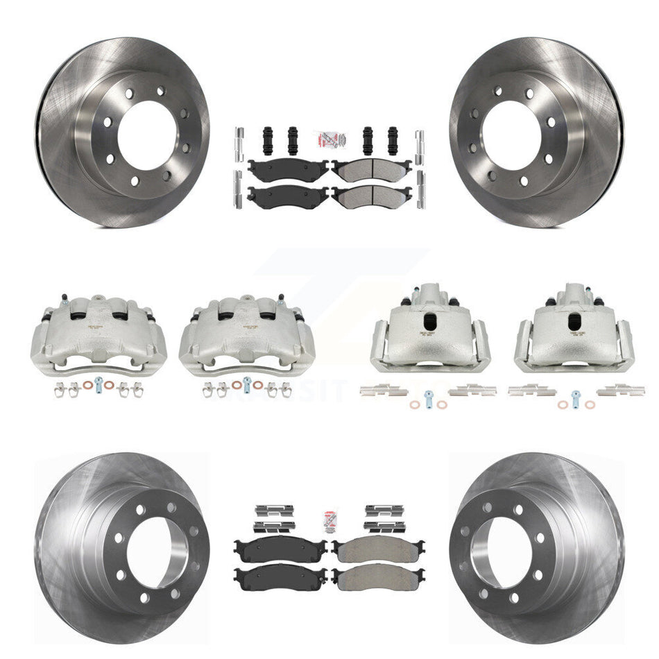 Front Rear Disc Brake Caliper Rotors And Semi-Metallic Pad Kit (10Pc) For Dodge Ram 1500 KC8-102926N