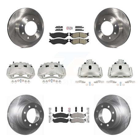 Front Rear Disc Brake Caliper Rotors And Semi-Metallic Pad Kit (10Pc) For Dodge Ram 1500 KC8-102929N