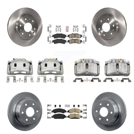 Front Rear Disc Brake Caliper Rotors And Ceramic Pads Kit (10Pc) For KC8-102975N