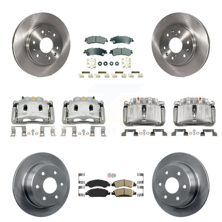 Front Rear Disc Brake Caliper Rotors And Ameribrakes Pads Kit (10Pc) For KC8-102979N