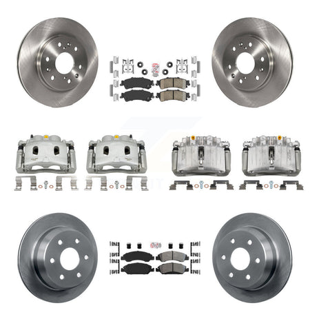 Front Rear Disc Brake Caliper Rotors And Ameribrakes Pads Kit (10Pc) For KC8-102983N