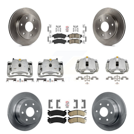 Front Rear Brake Caliper Rotor & Ceramic Pad Kit (10Pc) For Chevrolet GMC Silverado 1500 KC8-102984N