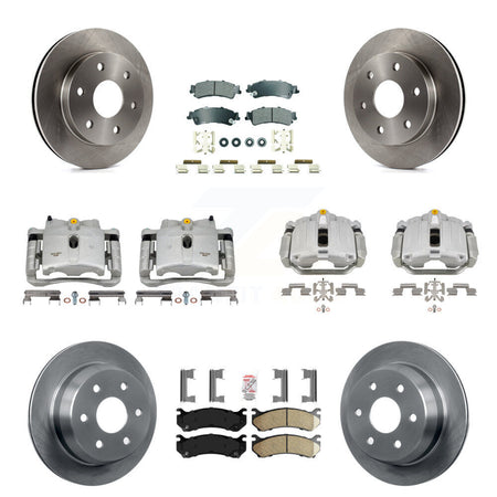 Front Rear Brake Caliper Rotor Ameribrakes Pad Kit (10Pc) For Chevrolet GMC Silverado XL KC8-102986N