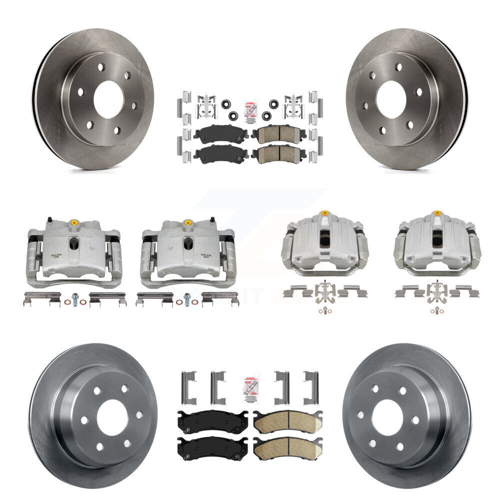 Front Rear Brake Caliper Rotor & Ceramic Pad Kit (10Pc) For Chevrolet GMC Silverado 1500 KC8-102988N
