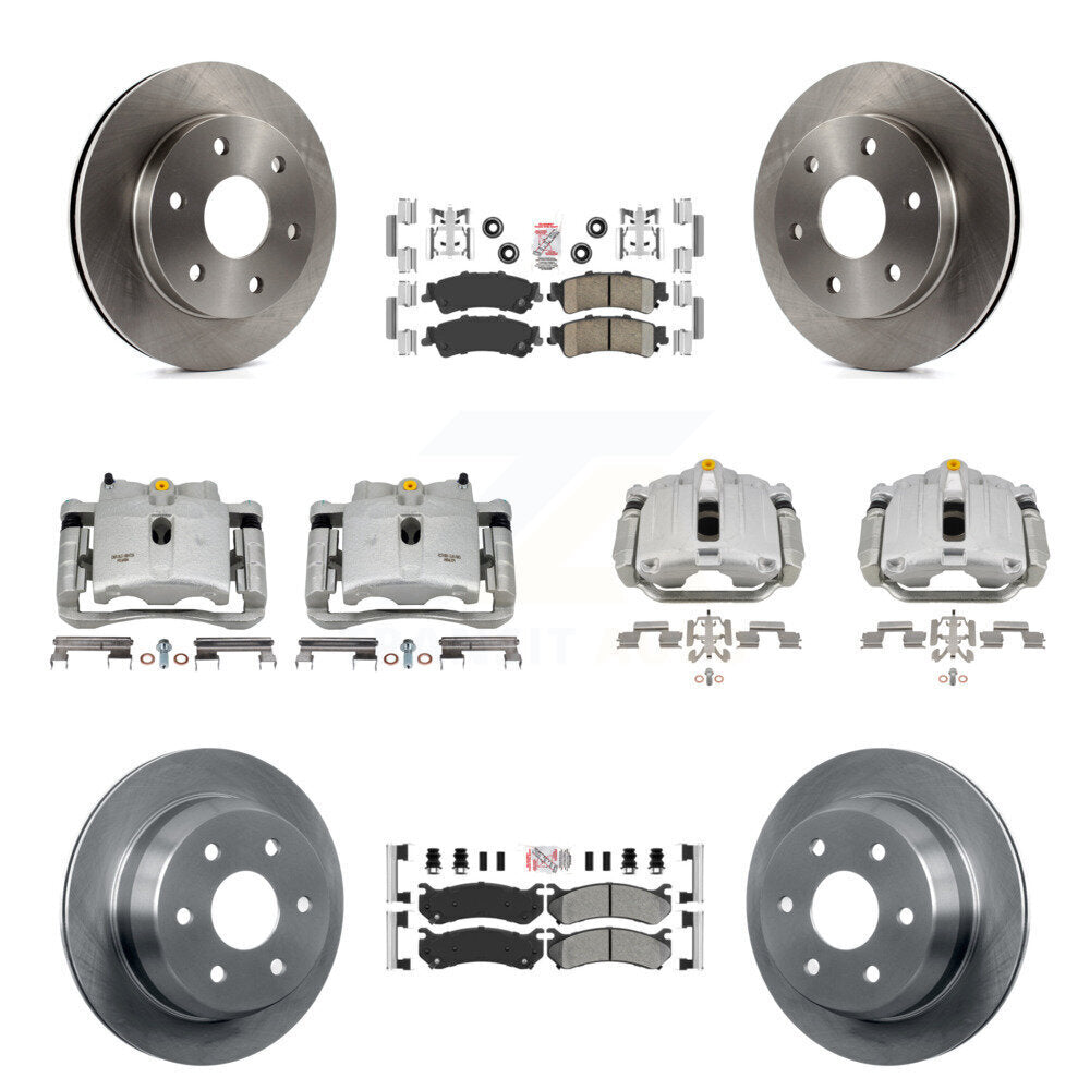 Front Rear Brake Caliper Rotor Ameribrakes Pad Kit (10Pc) For Chevrolet GMC Silverado XL KC8-102989N