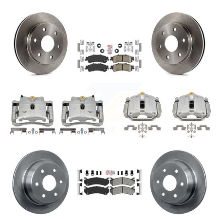 Front Rear Brake Caliper Rotor Ameribrakes Pad Kit (10Pc) For Chevrolet GMC Silverado XL KC8-102989N