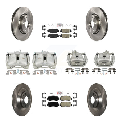 Front Rear Disc Brake Caliper Rotors And Ceramic Pads Kit (10Pc) For Mazda CX-5 KC8-102996N