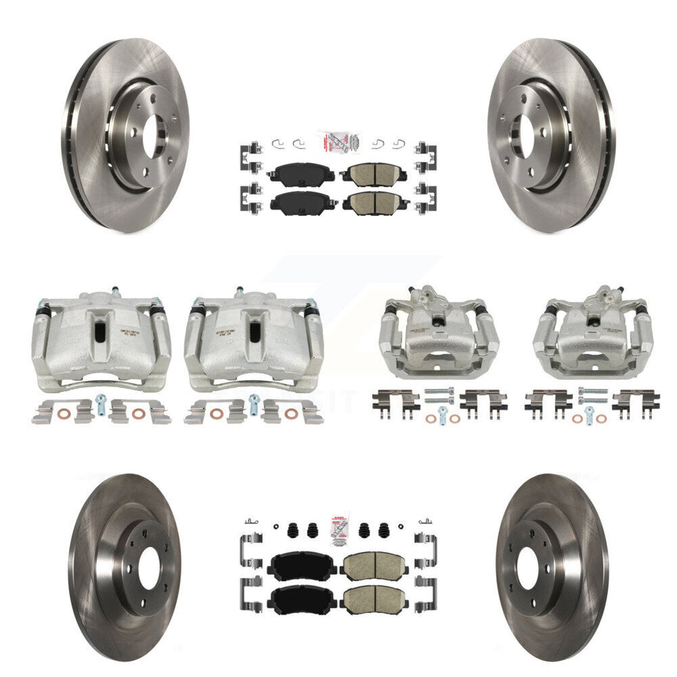 Front Rear Disc Brake Caliper Rotors And Ceramic Pads Kit (10Pc) For Mazda CX-5 KC8-102997N