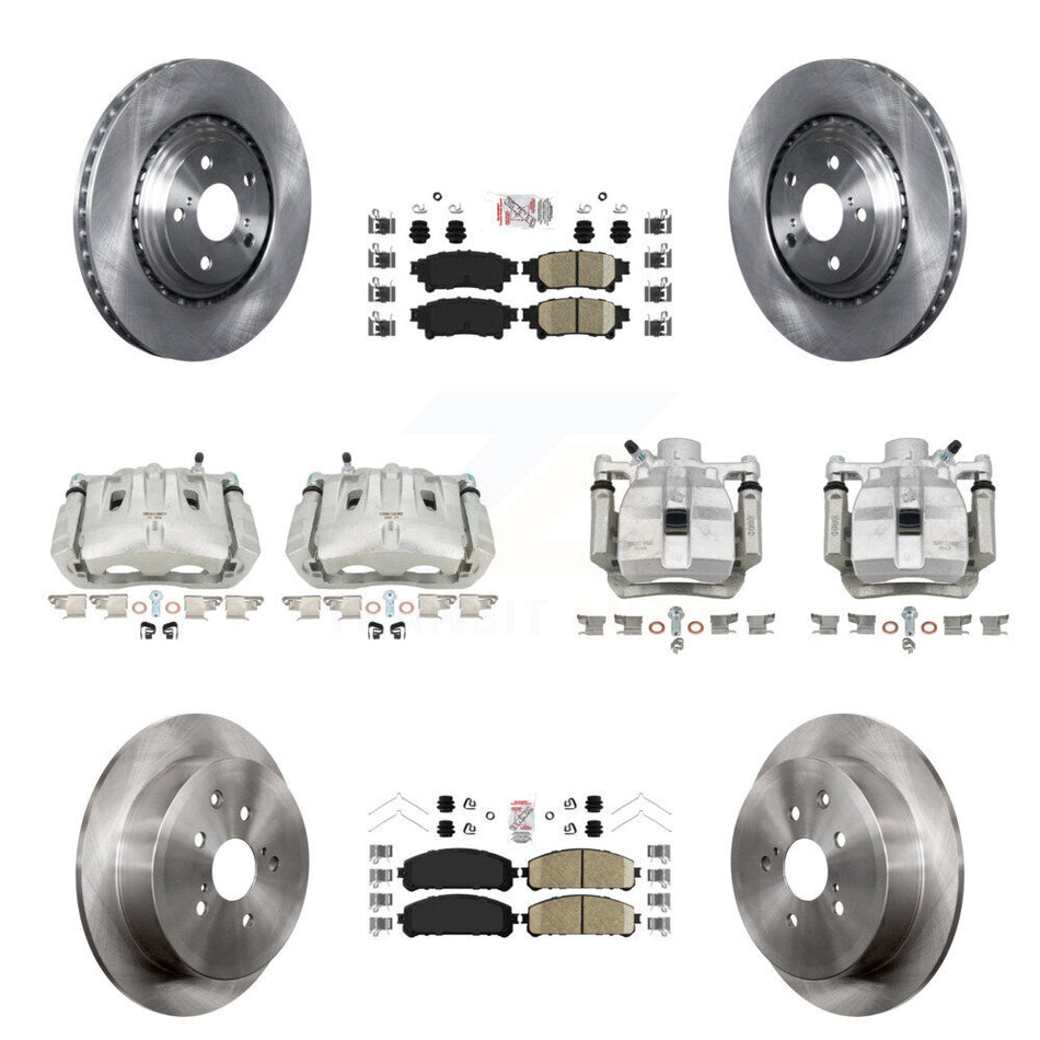 Front Rear Disc Brake Caliper Rotor Ceramic Pad Kit (10Pc) For Toyota Sienna Lexus RX350 KC8-103006N