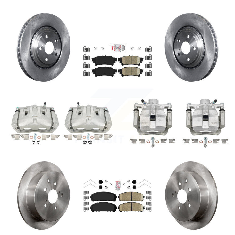 Front Rear Disc Brake Caliper Rotor Ceramic Pad Kit (10Pc) For Toyota Sienna Lexus RX350 KC8-103008N