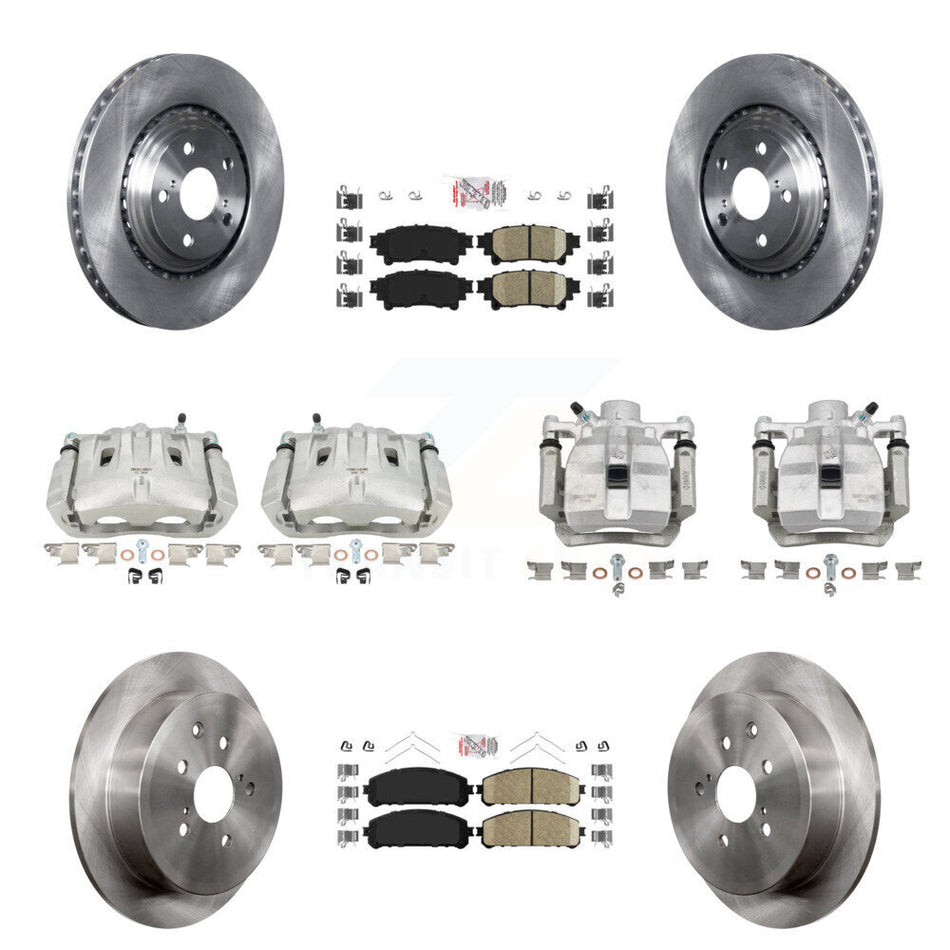 Front Rear Disc Brake Caliper Rotor Ceramic Pad Kit (10Pc) For Toyota Sienna Lexus RX350 KC8-103009N