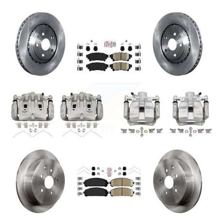 Front Rear Disc Brake Caliper Rotors And Ceramic Pads Kit (10Pc) For Lexus RX350 RX450h KC8-103010N