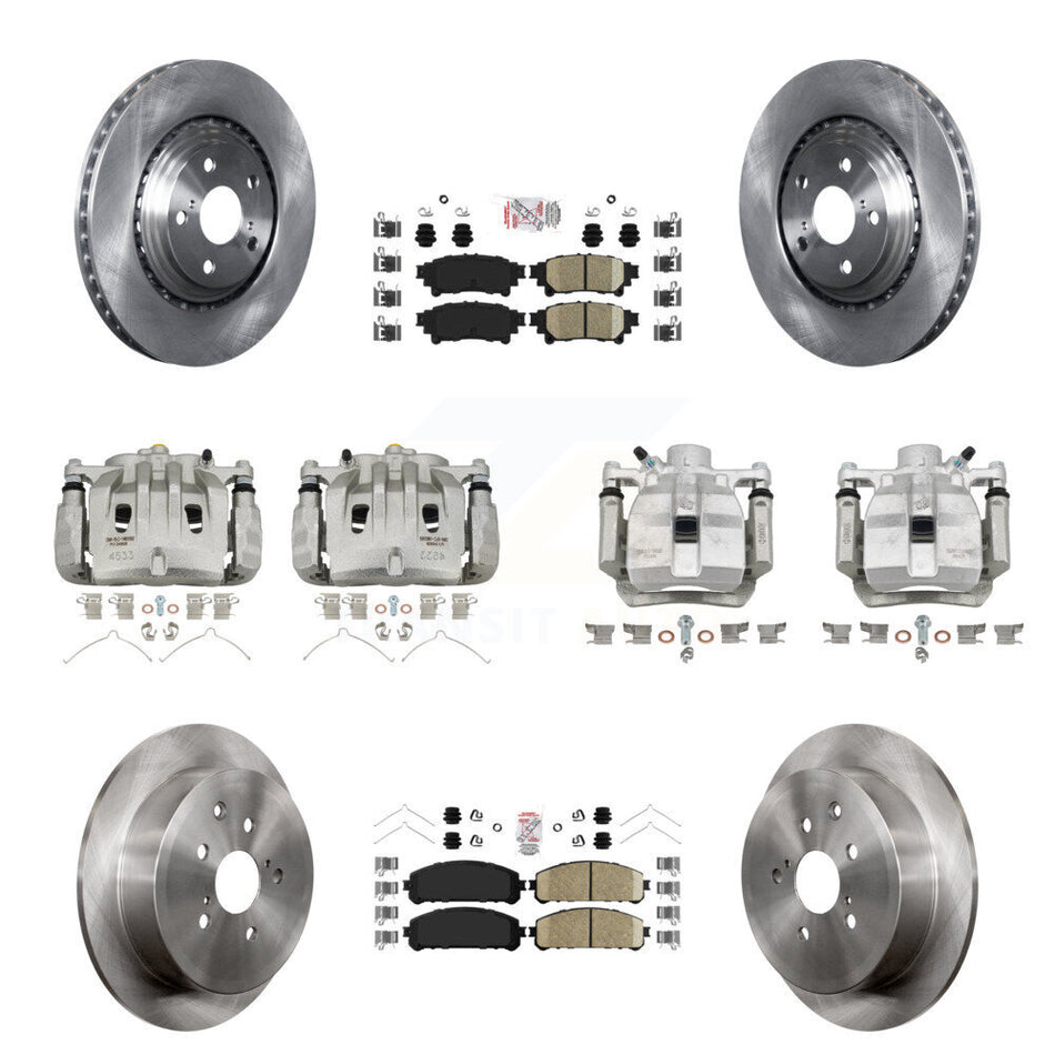 Front Rear Disc Brake Caliper Rotors And Ceramic Pads Kit (10Pc) For Lexus RX350 RX450h KC8-103010N