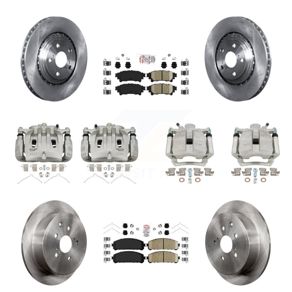 Front Rear Disc Brake Caliper Rotors And Ceramic Pads Kit (10Pc) For Lexus RX350 RX450h KC8-103014N