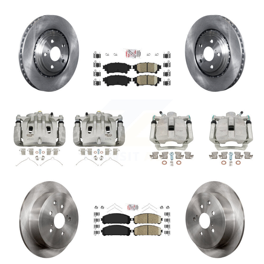 Front Rear Disc Brake Caliper Rotors And Ceramic Pads Kit (10Pc) For Lexus RX350 RX450h KC8-103017N