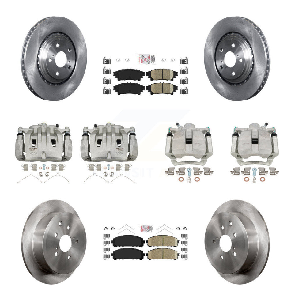 Front Rear Disc Brake Caliper Rotors And Ceramic Pads Kit (10Pc) For Lexus RX350 RX450h KC8-103017N