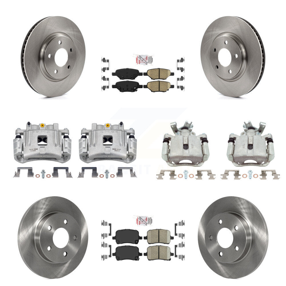 Front Rear Disc Brake Caliper Rotors And Ceramic Pads Kit (10Pc) For Pontiac G6 KC8-103028N