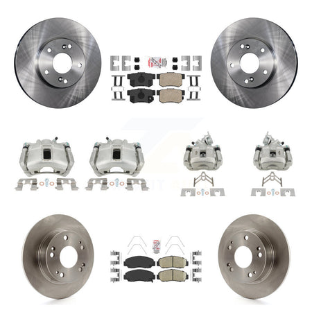 Front Rear Disc Brake Caliper Rotors And Ceramic Pads Kit (10Pc) For Honda Accord KC8-103053N