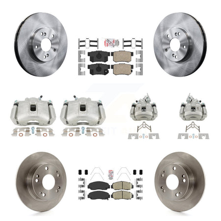 Front Rear Disc Brake Caliper Rotors And Ceramic Pads Kit (10Pc) For Honda Accord KC8-103066N